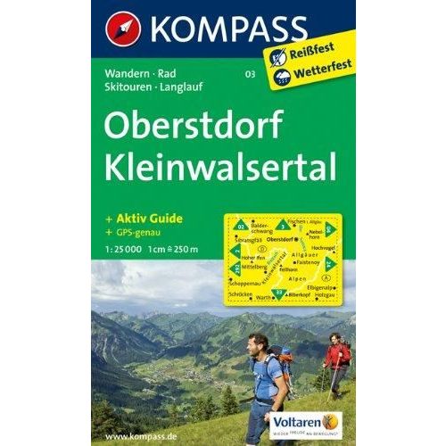03. Oberstdorf turista térkép Kompass 1:25 000 