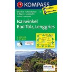   182. Isarwinkel, Bad Tölz, Lenggries turista térkép Kompass 