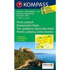 2803. Triest, Laibach turista térkép Kompass 1:75 000 