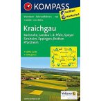   768. Kraichgau, Karlsruhe, Landau i.d. Pfalz, Speyer, Sinsheim, Eppingen, Bretten, Pforzheim turista térkép Kompass 