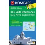 252. Kos, Südlicher Dodekanes turista térkép Kompass 