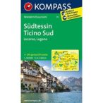  111. Südtessin, Locarno, Lugano, 1:40 000 turista térkép Kompass 