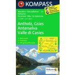   057. Antholz, Anterselva-Gsies Valle di casies turista térkép Kompass 1:35 000 