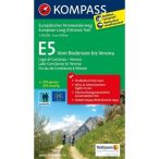 2558. E5 Bodensee bis Verona, D/E túrakalauz angol nyelven 