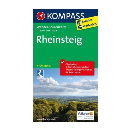 2503. Rheinsteig turista térkép wandertourenkarten 