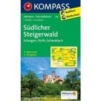   168. Steigerwald, Südlicher, Erlangen, Fürth, Schwabach turista térkép Kompass 