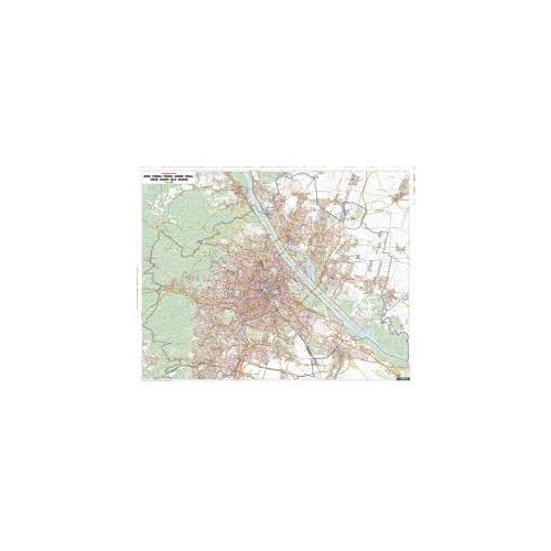 Bécs teljes fémléces, műanyaghengerben, 1:25 000, (121 x 95 cm) Freytag térkép PL 2 B