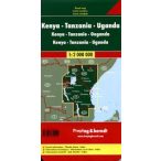   Kenya, Tanzánia, Uganda térkép 1:2 000 000  Freytag térkép AK 21