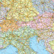 Europe politikai térkép hajtogatott Freytag & Berndt Európa térkép közigazgatási 1:3,5 Mio