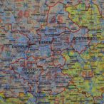   Németország postai irányítószámos térkép, műanyaghengerben, 1:700 000 Freytag térkép PLKD P