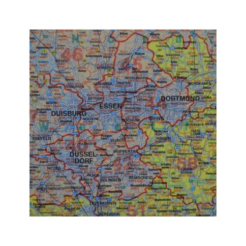 Németország postai irányítószámos térkép, műanyaghengerben, 1:700 000 Freytag térkép PLKD P