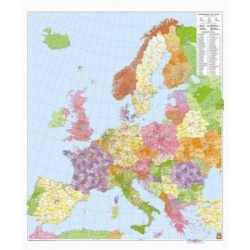   Európa postai irányítószámos térképe falitérkép  1:3 700 000, 95 x 112 cm  Freytag térkép PLKEU P