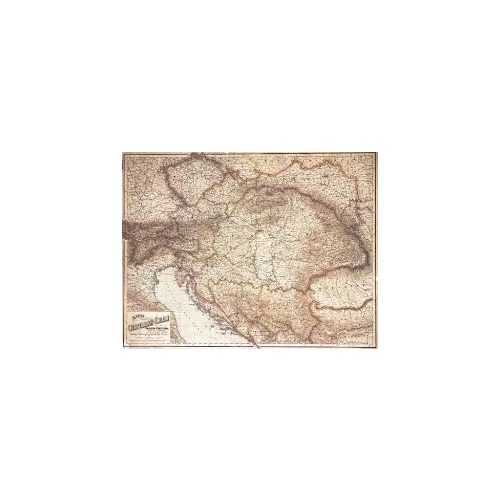 Osztrák–Magyar Monarchia 1890,  műanyaghengerben, 1:1 500 000, (87 x 67 cm)   Freytag térkép MON 6