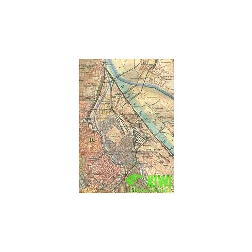 Bécs térkép antik 1898/99 facsimile, 1:25 000 hajtott Freytag térkép ALTW 1