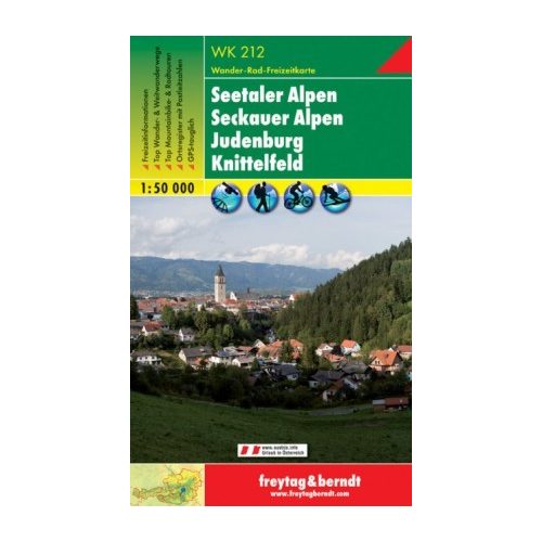 WK 212 Seetaler Alpen, Seckauer Alpen, Judenburg, Knittelfeld turistatérkép 1:50 000