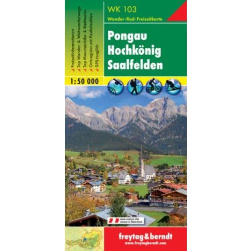 WK 103 Pongau, Hochkönig térkép, Saalfelden turistatérkép 1:50 000