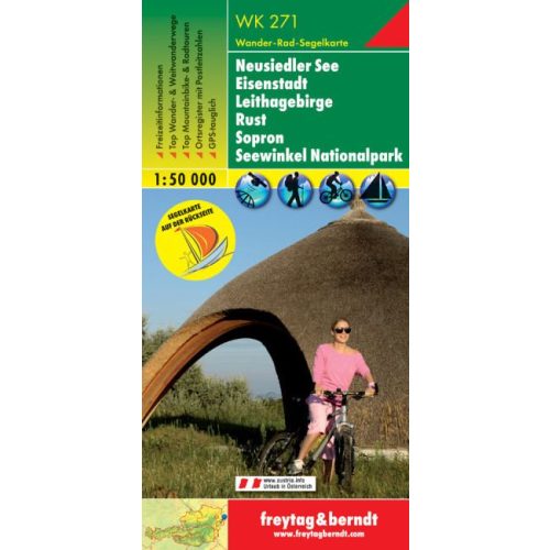 WK 271 Neusiedler See, Eisenstadt, Leithagebirge, Rust, Sopron mit Segelkarte turistatérkép 1:50 000