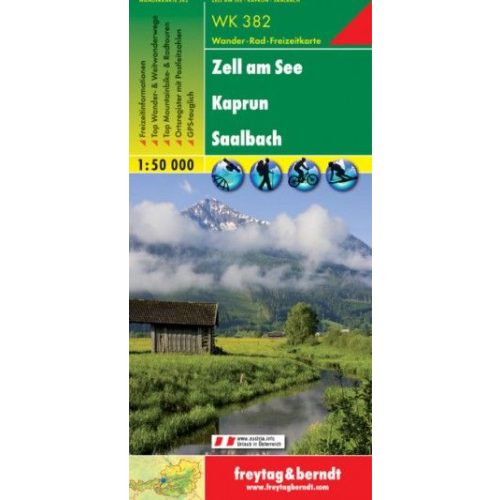WK 382 Zell am See, Kaprun, Saalbach turistatérkép 1:50 000