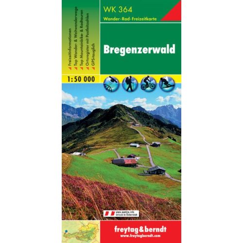 WK 364 Bregenzerwald turistatérkép 1:50 000