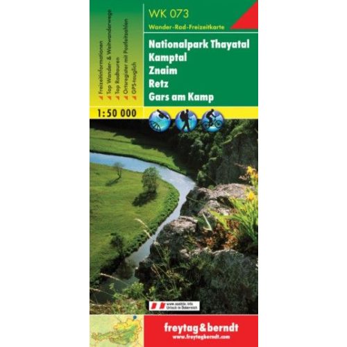 WK 073 Nationalpark Thayatal, Kamptal, Znaim, Retz, Gars a. Kamp turistatérkép 1:50 000