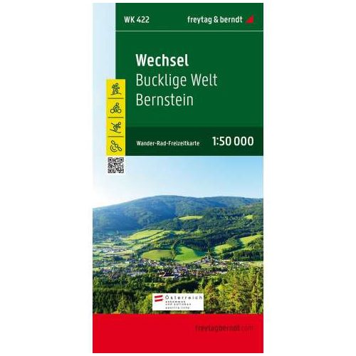 WK 422 Wechsel turista térkép, Bucklige Welt, Bernstein turistatérkép 1:50 000  2021
