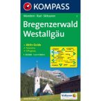 2. Bregenzerwald, Westallgäu turista térkép Kompass 