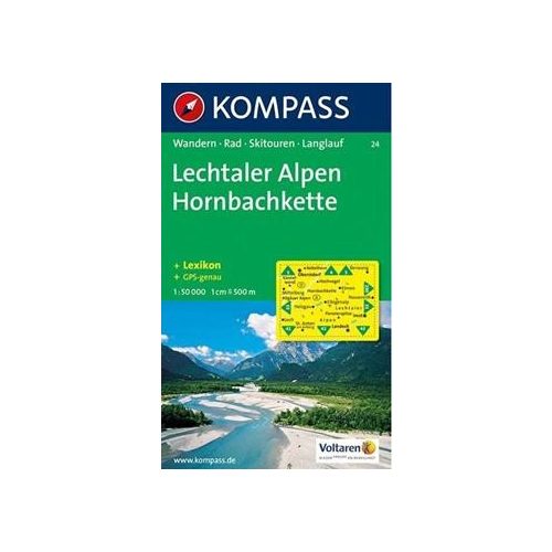 24. Lechtaler Alpen, Hornbachkette turista térkép Kompass 