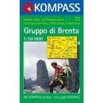 73. Dolomiti di Brenta, D/I turista térkép Kompass 