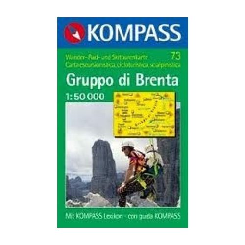 73. Dolomiti di Brenta, D/I turista térkép Kompass 