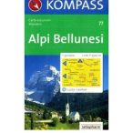 77. Alpi Bellunesi turista térkép Kompass 1:50 000 