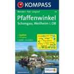   179. Pfaffenwinkel, Schongau, Weilheim in Oberbayern turista térkép Kompass 