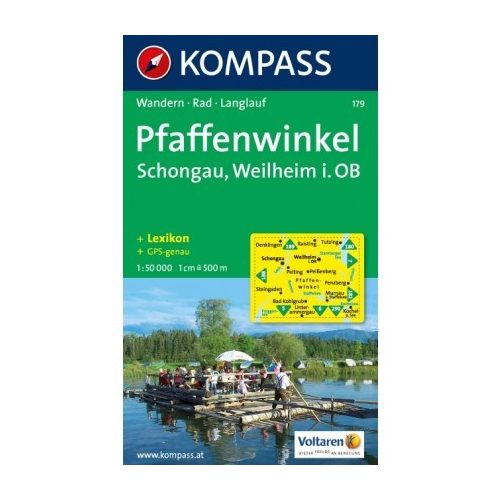 179. Pfaffenwinkel, Schongau, Weilheim in Oberbayern turista térkép Kompass 