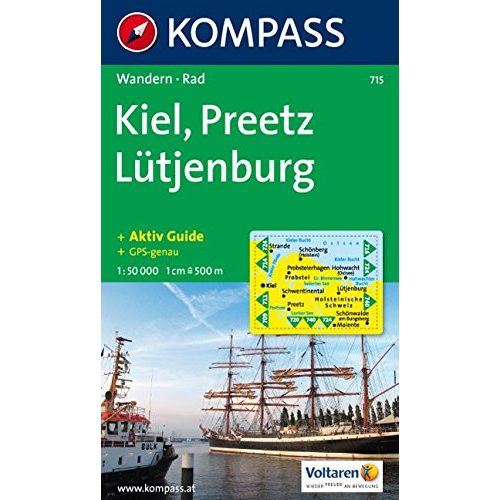 715. Kiel, Preetz, Lütjenburg turista térkép Kompass 