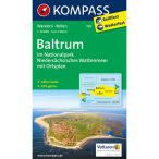   730. Baltrum im Nationalpark Niedersächsisches Wattenmeer, 1:10 000 turista térkép Kompass 