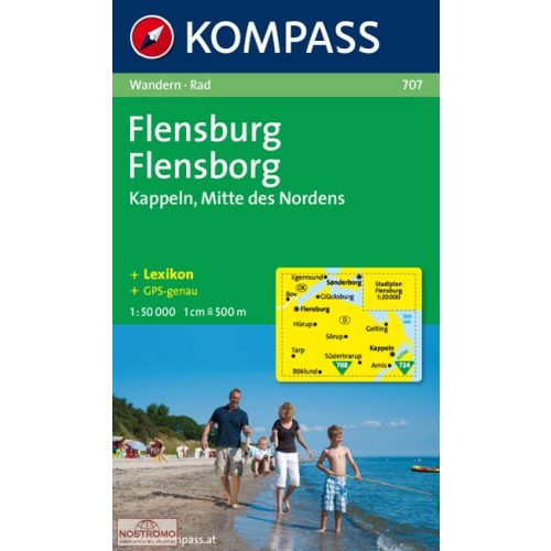 707. Flensburg, Kappeln turista térkép Kompass 