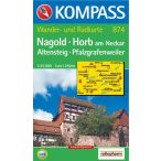874. Nagold, Horb, 1:25 000 turista térkép Kompass 
