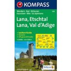   054. Lana Etschtal Val d Adige turista térkép Kompass 1:25 000 