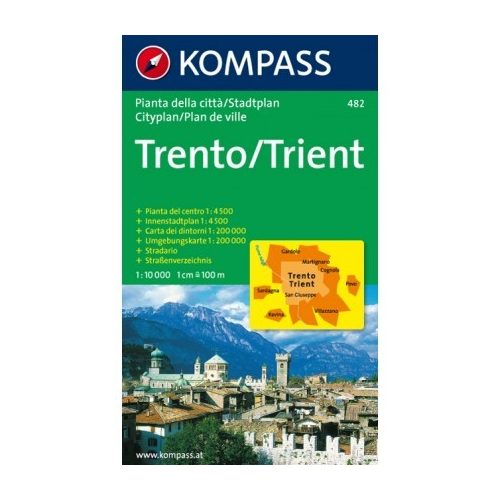 482. Trient/Trento, 1:10 000 várostérkép 