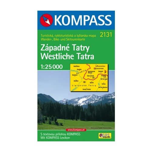 2131. Westliche Tatra/Západné Tatry, 1:25 000, D/SK turista térkép Kompass 