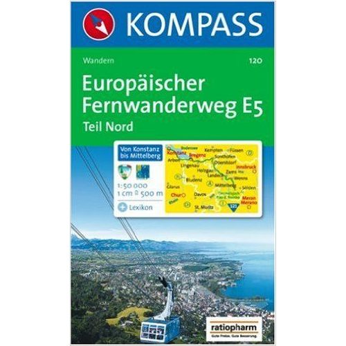 120. Europäischer Fernwanderweg észak turista térkép Kompass 1:50 000 