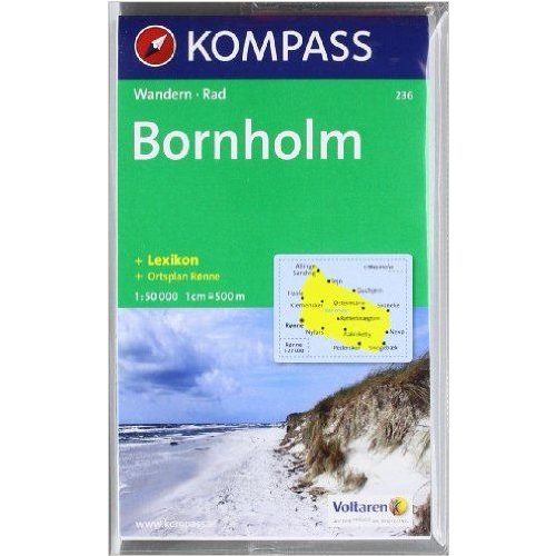 236. Bornholm turista térkép Kompass 