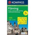   747. Fläming, Belzig, Luckenwalde, Jüterbog, Lutherstadt, Wittenberg, mit Skatetouren turista térkép Kompass 