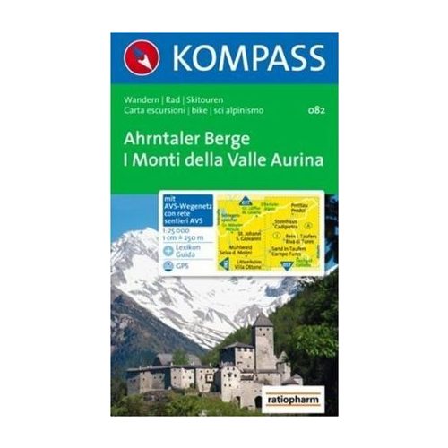 082. Ahrntaler Berge, Monti di Valle Aurina turista térkép Kompass 1:25 000 