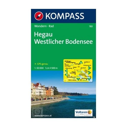 783. Hegau, Westlicher Bodensee turista térkép Kompass 