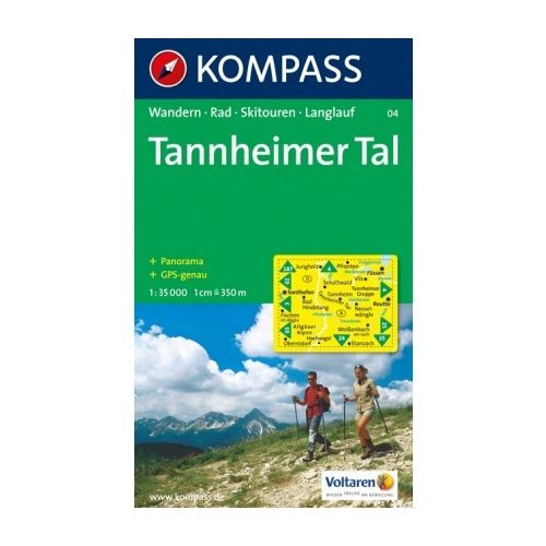 04. Tannheimer Tal turista térkép Kompass 1:35 000 