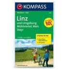   202. Linz turista térkép, Linz és környéke térkép Kompass 1:50 000 