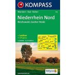   752. Niederrhein Nord, Reichswald, Gocher Heide turista térkép Kompass 