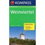   204. Weinviertel térkép, 2teiliges Set mit Naturführer turista térkép Kompass 