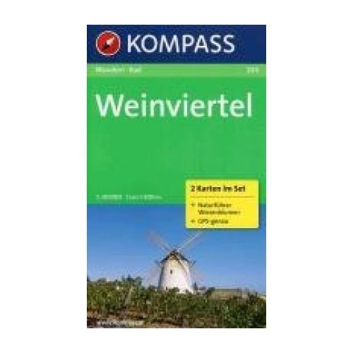 204. Weinviertel térkép, 2teiliges Set mit Naturführer turista térkép Kompass 