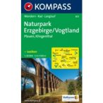  805. Naturpark Erzgebirge, Vogtland, Plauen, Klingenthal turista térkép Kompass 